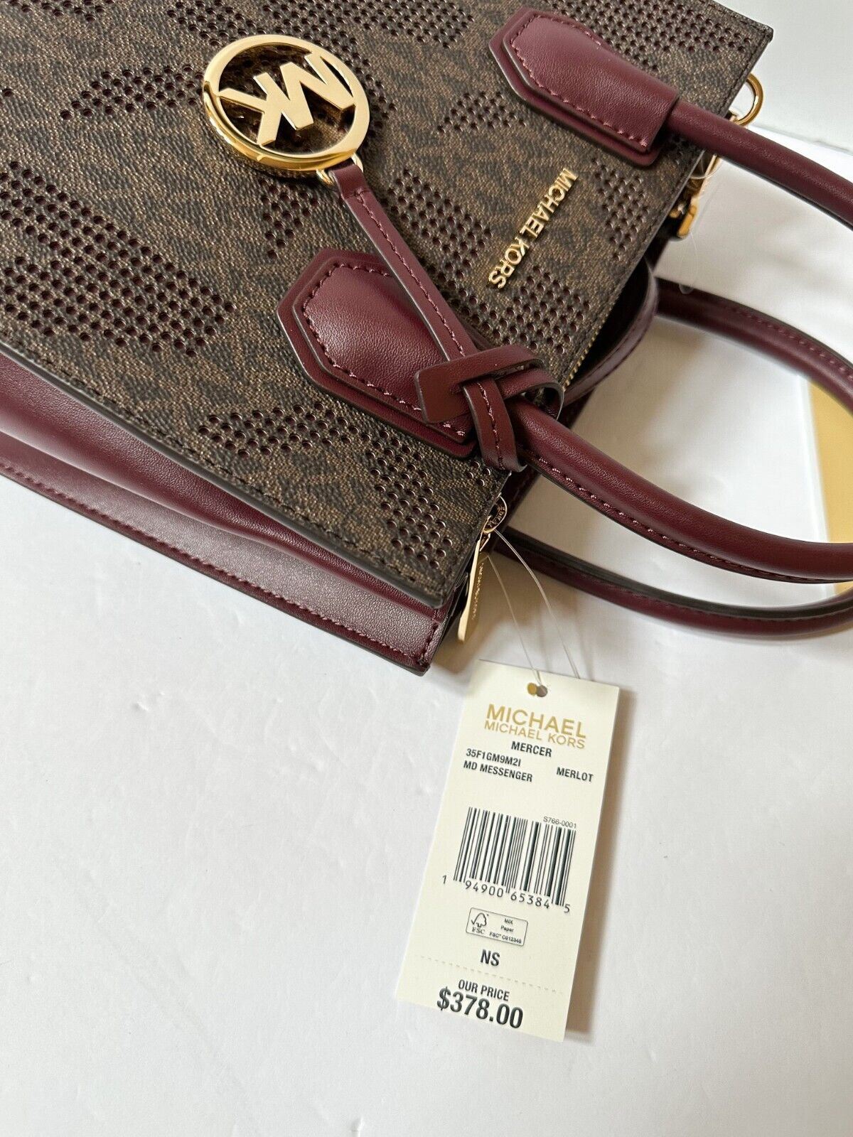 Michael Kors MERCER Medium Satchel Shoulder Messenger Crossbody Bag