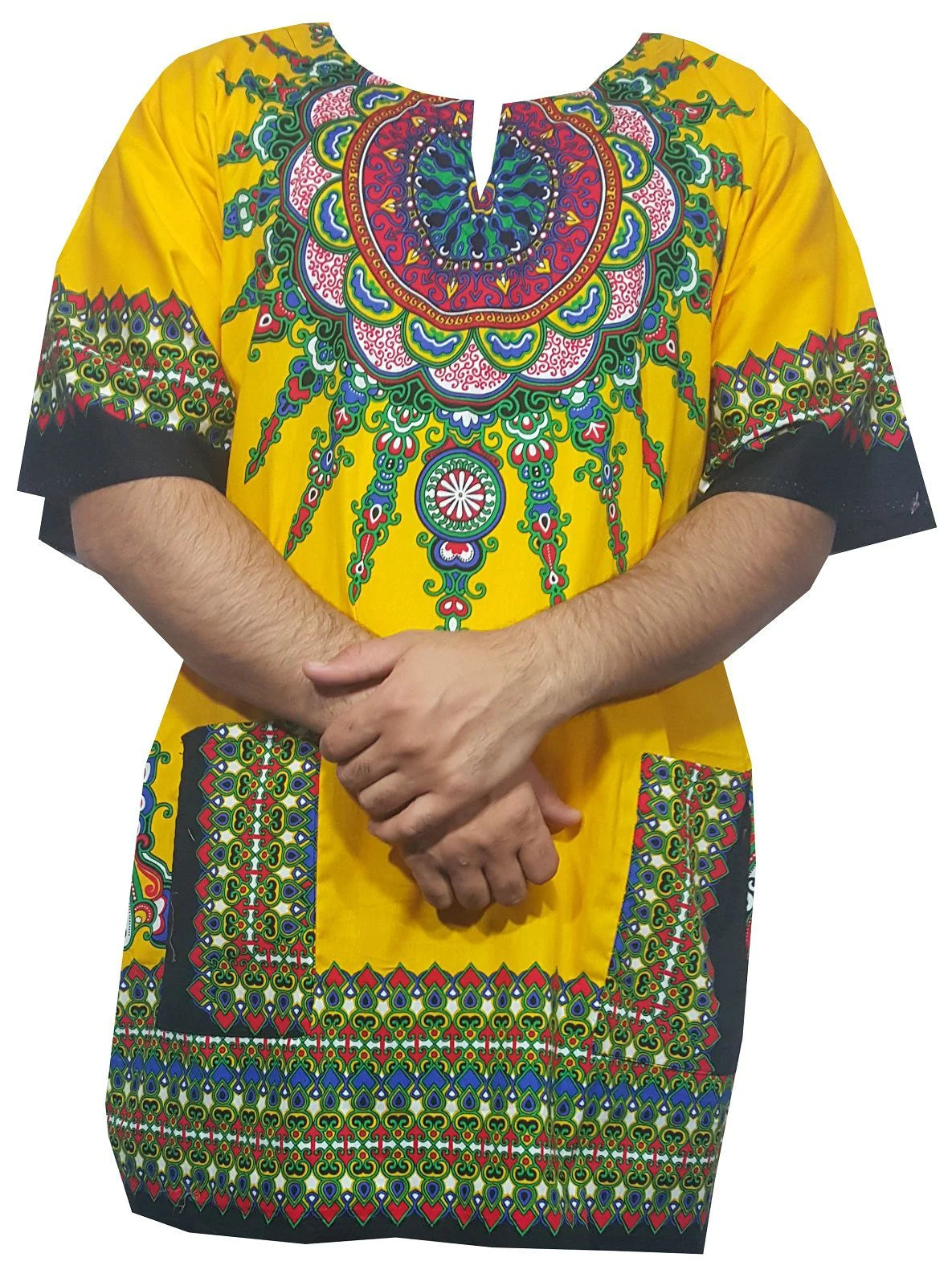 African Shirt for Men Women Dashiki Cotton T Shirt Traditional Tribal Clothing