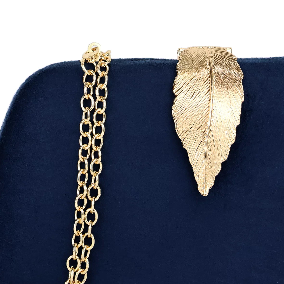 Women'S Faux Suede Soild Clutch Handbag, Navy Blue